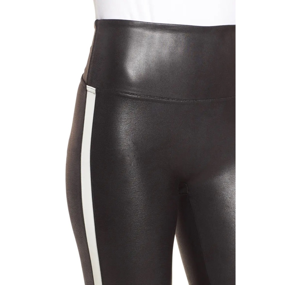 Spanx Faux Leather Side Stripe Leggings - Picture 5 of 8
